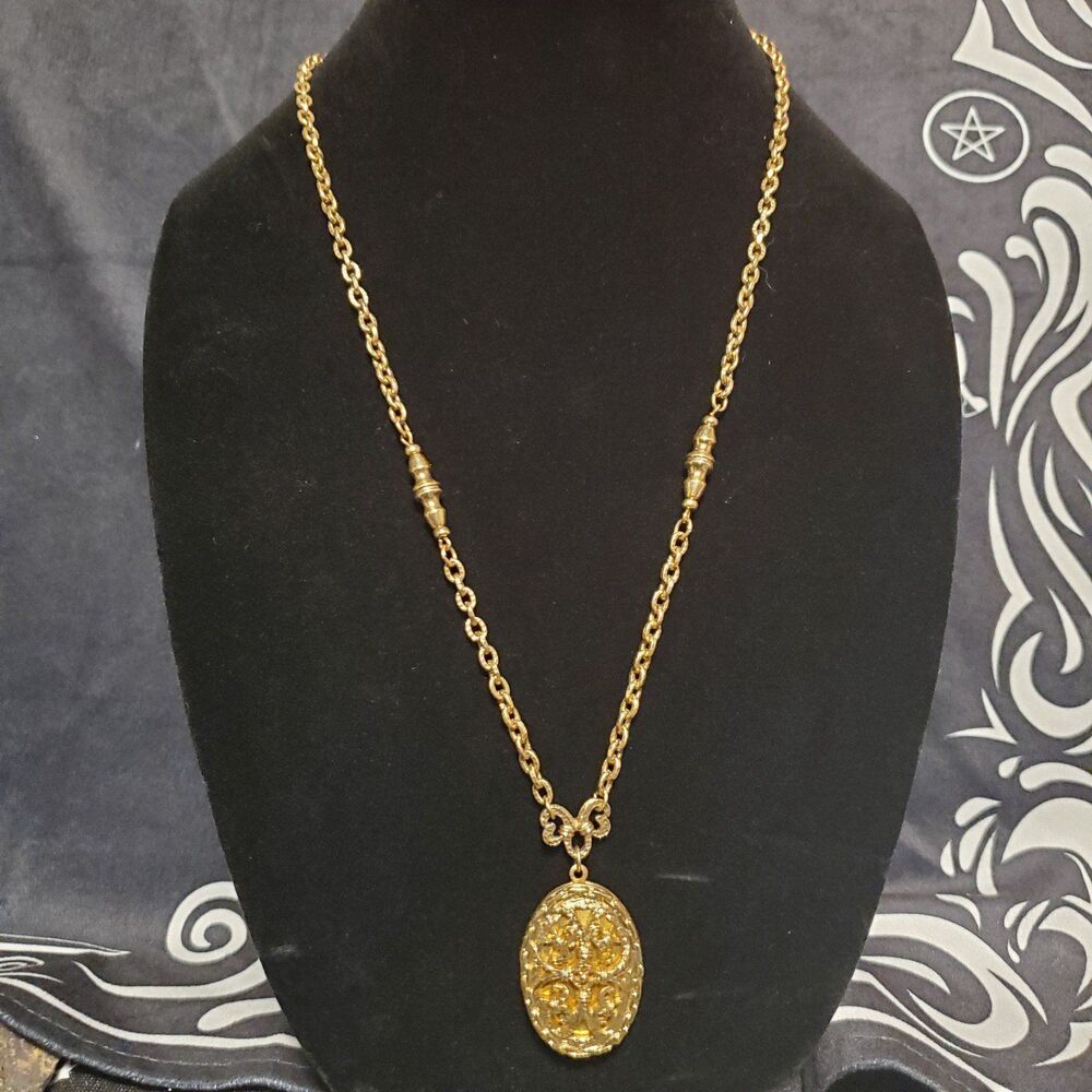 Double locket necklace vintage 1925